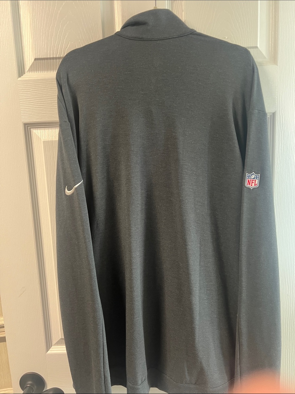 Nike grey Full-Zip Jets Logo Jacket with White Trim - Picture 2 of 5